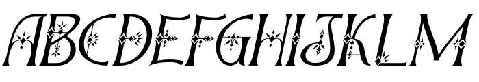 Charming Ornate Italic Font UPPERCASE