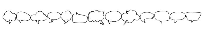 Chat Bubble Font UPPERCASE