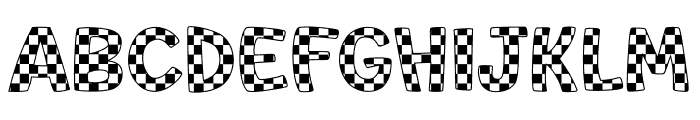 Checkered Font UPPERCASE