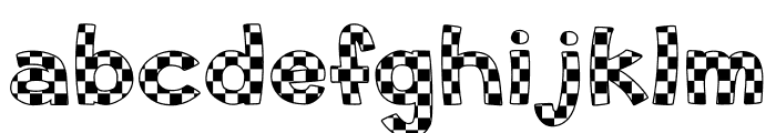 Checkered Font LOWERCASE