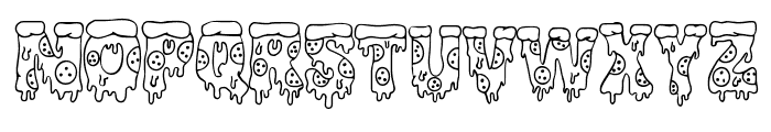 Cheesy Pizza By Squeeb  Regular Font UPPERCASE