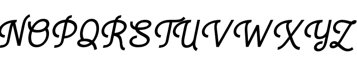 Chemola Slant Regular Font UPPERCASE