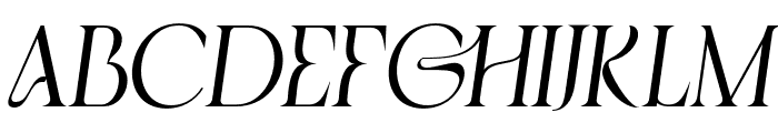 Chemre-Italic Font LOWERCASE