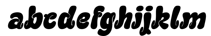 Chewy Geewy Italic Font LOWERCASE
