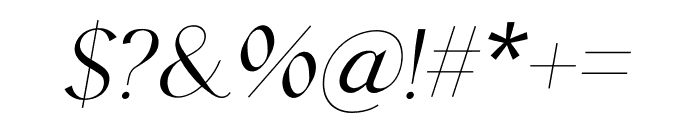 Chiffon Italic Font OTHER CHARS