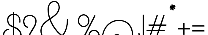 Chiffon Regular Font OTHER CHARS