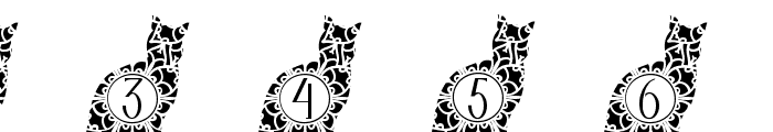 Chill Cat Mandala Monogram Font OTHER CHARS