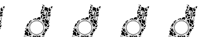 Chill Cat Mandala Monogram Font OTHER CHARS
