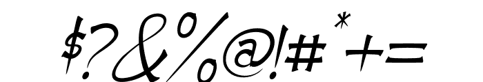 Chillax Italic Font OTHER CHARS