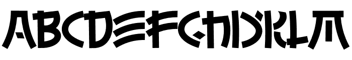Chinese Hiragana Font UPPERCASE