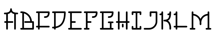 Chinese Monoline Regular Font UPPERCASE
