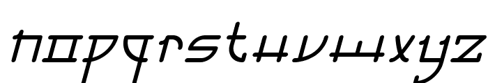 Chinese Monoline Slant Font LOWERCASE