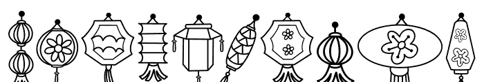 Chinese New Year Lamp Font OTHER CHARS