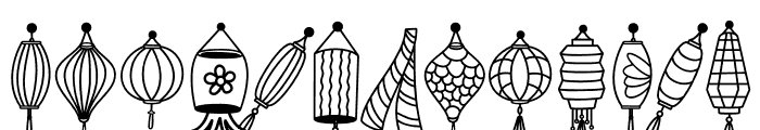 Chinese New Year Lamp Font UPPERCASE
