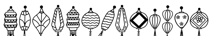 Chinese New Year Lamp Font UPPERCASE