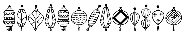 Chinese New Year Lamp Font LOWERCASE