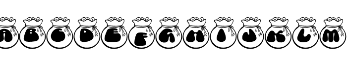 Chinese New Year Money Bag Font UPPERCASE