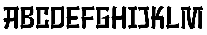 Chinese Shangai Regular Font UPPERCASE