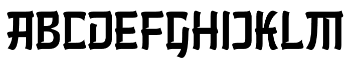 Chinese Shangai Regular Font LOWERCASE