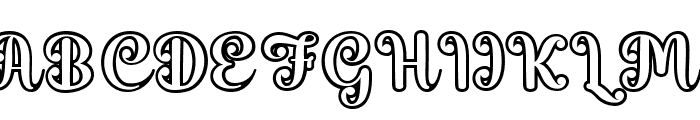 Chocolate Banana Outline Font UPPERCASE