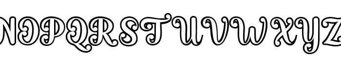 Chocolate Banana Outline Font UPPERCASE