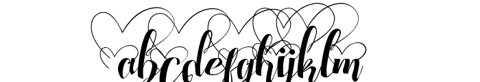 Chocolate Heart Love Font LOWERCASE