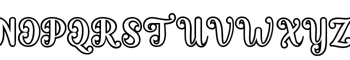 ChocolateBananaOutline Font UPPERCASE