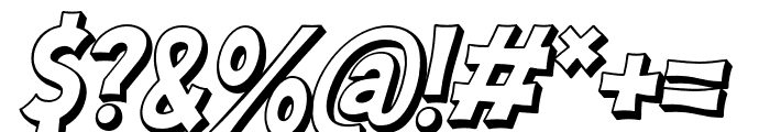 Chomiku 3D Italic Font OTHER CHARS