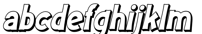 Chomiku 3D Italic Font LOWERCASE