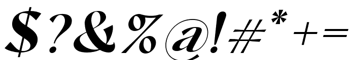 Chopard Bold Italic Font OTHER CHARS