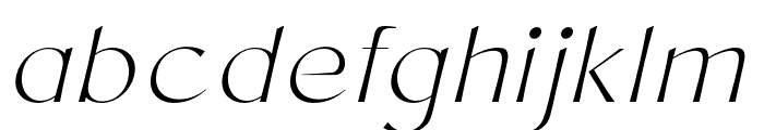 Chopard ExtraLight Italic Font LOWERCASE