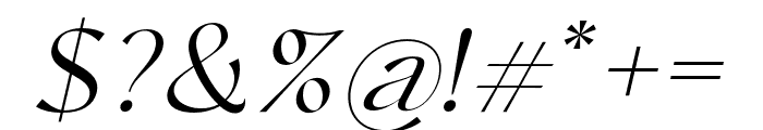 Chopard Light Italic Font OTHER CHARS