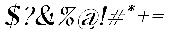 Chopard Medium Italic Font OTHER CHARS