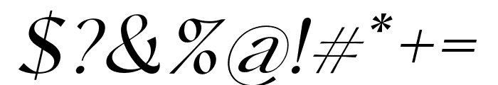 Chopard Regular Italic Font OTHER CHARS