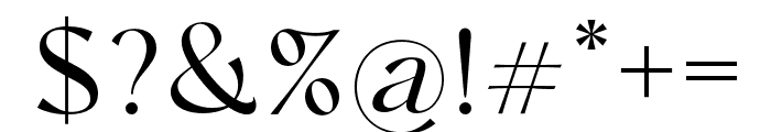 Chopard Regular Font OTHER CHARS