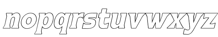 Chrafest-ItalicOutline Font LOWERCASE
