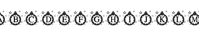 Christmas Ball Monogram Font UPPERCASE