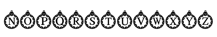 Christmas Ball Monogram Font LOWERCASE