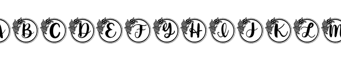 Christmas Balls Monogram Font UPPERCASE
