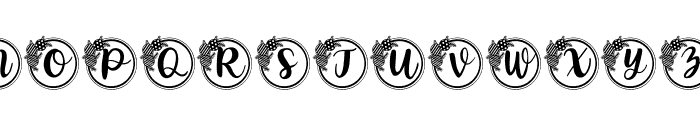 Christmas Balls Monogram Font UPPERCASE