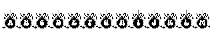 Christmas Balls Retro Font UPPERCASE
