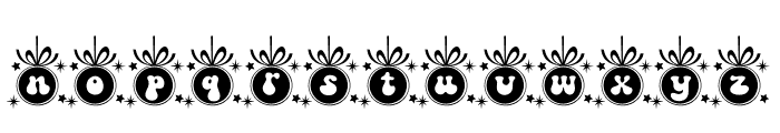 Christmas Balls Retro Font LOWERCASE