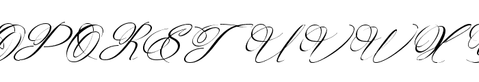 Christmas Calligraphy Italic Font UPPERCASE