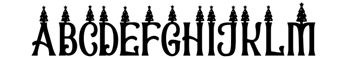 Christmas Chances Tree Font UPPERCASE