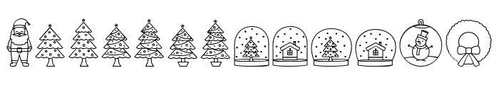 Christmas Collection Font UPPERCASE