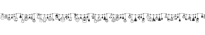 Christmas Decorations Font UPPERCASE