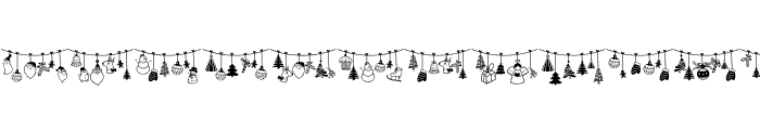 Christmas Decorations Font UPPERCASE