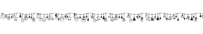 Christmas Decorations Font LOWERCASE