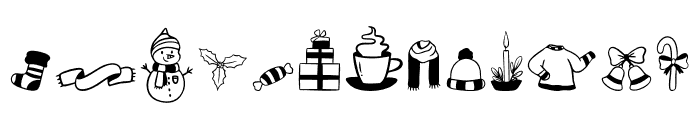 Christmas Dingbat Font UPPERCASE