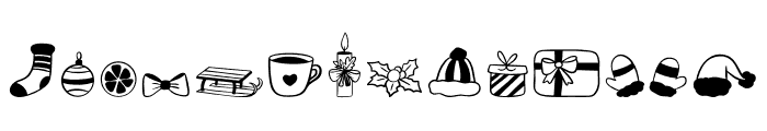 Christmas Dingbat Font UPPERCASE